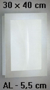 Бра TRIBUTE 30 цвет арматуры алюминий серый стекло белое матовое под лампу 2х2G11 24W IP40