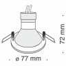 Встраиваемый светильник Technical DL009-2-01-CH