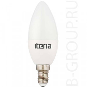 Лампа Iteria Свеча 6W 4100K E14 матовая, арт.802006