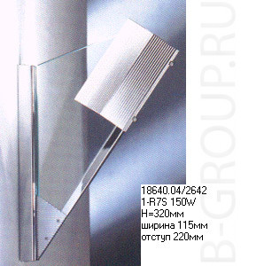 Светильник настенный цвет арматуры хром стекло прозрачное вкл лампу под лампу 1xQT DE11 12 R7s 15 150W