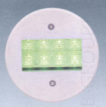 Светильник встраиваемый арматура сталь свечение зеленое вкл трансформатр под лампу 2хLЕD 0 4W