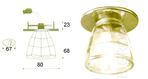 Светильник потолочный цвет арматуры хром цвет стекла прозрачный под лампу 1хG9 60W IP44
