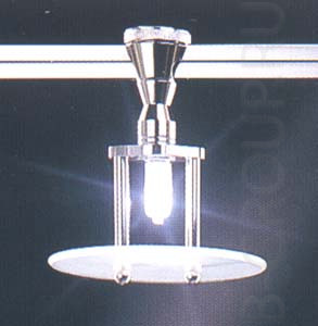 Светильник для токовой шины арматура цвет хром плафон цвет белый под лампу 1хQT9 G4 20W