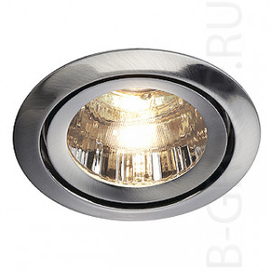 Светильники потолочные LUZO 2 светильник встраиваемый для лампы MR16 50Вт макс., стекло прозрачное / серый металлик