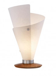 Деревянная настольная лампа под лампу 1хЕ27 75W. Высота - 380мм, диаметр плафона - 160мм. Дерево - &quot;грецкий орех&quot;