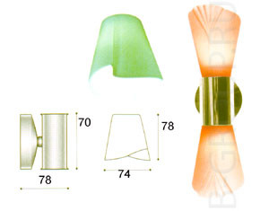 Светильник встраиваемый цвет арматуры хром стекло зеленое под лампу 1xG9 40W