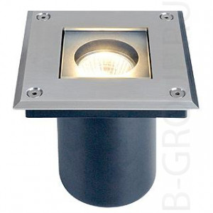 Светильник, встраиваемый в землю или стену, под лампу 1хGU5.3 35W. IP 67. Арматура - сталь