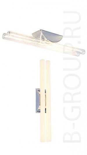 Настенно-потолочный светильник с повышенной степенью защиты под лампу 2хS14d 230V 60 Watt. Арматура хром
