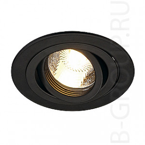 Светильники потолочные встраиваемые NEW TRIA ROUND GU10 SPR светильник встраиваемый для лампы GU10 50Вт макс., матовый черный