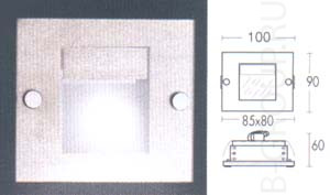 Светильник встраиваемый для ступенек арматура нержавеющая сталь стекло прозрачное под лампу 1xG4 QT9 20W