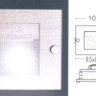Светильник встраиваемый для ступенек арматура нержавеющая сталь стекло прозрачное под лампу 1xG4 QT9 20W