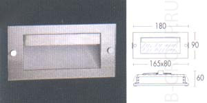 Лестничный светильник цвет арматуры сталь под лампу 3xG4 QT9 20W