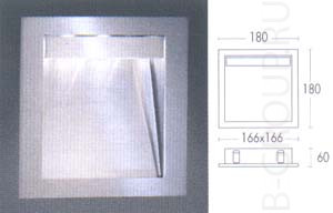 Подсветка для лестницы арматура нержавеющая сталь алюминий под лампу 3xG4 QT9 20W