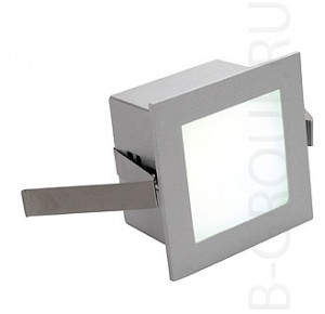 Светильники для лестницы, FRAME BASIC LED светильник встраиваемый с белым PowerLED 1Вт, серебристый