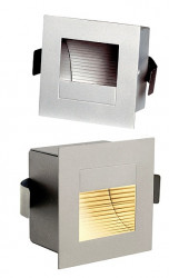 Встраиваемые светильники для подсветки лестниц, SLVFRAME CURVE светильник встраиваемый для лампы G4 10Вт макс., серый