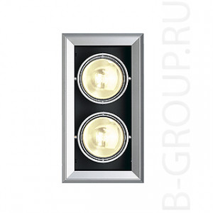 Светильники потолочные встраиваемыеAIXLIGHT&reg;, MOD 2 ES111 светильник встраиваемый для 2-х ламп ES111 по 75Вт макс., серебристый/ черный