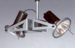 Светильник 1 фазный поворотный цвет арматуры белый под лампу 2xPAR30 100W