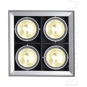 Встраиваемые потолочные светильникиAIXLIGHT&reg;, MOD 4 ES111 светильник встраиваемый для 4-х ламп ES111 по 75Вт макс., серебристый/ черный