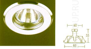 Светильник встраиваемый арматура хром под лампу 1xGX5 3 50W
