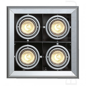Встраиваемые потолочные светильникиAIXLIGHT&reg;, MOD 4 GU10 светильник встраиваемый для 4-х ламп GU10 по 50Вт макс., серебристый / черный