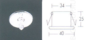 Мебельный светильник потолочный встроенный арматура хром под лампу 1 QT 10 G4 20W