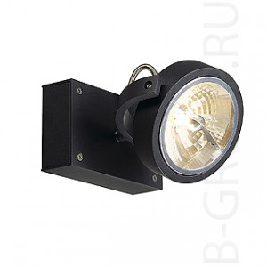 Накладные светильники KALU 1 светильник накладной с ЭПН для лампы QRB111 50Вт макс., матовый черный