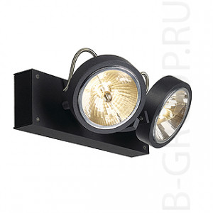 Светильники накладные KALU 2 светильник накладной с ЭПН для 2-x ламп QRB111 по 50Вт макс., матовый черный