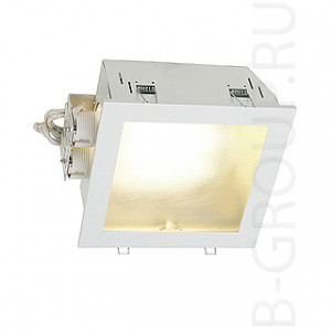 Встраиваемые светильники KOTAK светильник встраиваемый с ЭПРА для 2-х ламп TC-DE G24q-3 по 26Вт, стекло матовое/ белый