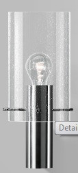 Светильник настенный под лампы с резьбовым цоколем Е 27, цвет хром, латунь Lamp Base Lum
