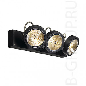 Светильники накладные потолочныеKALU 3 светильник накладной с ЭПН для 3-x ламп QRB111 по 35Вт макс., матовый черный