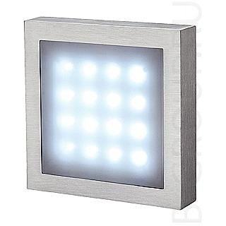 Накладной настенно-потолочный светильник на светодиодах 16 LED 1,5 Watt. IP 23. Арматура - алюминий. Цвет светодиодов: белый