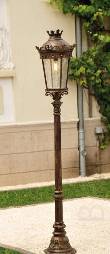 Уличные светильники Robers - цвет арматуры патина, цвет стекла Antika, под лампу 1xE27 75W. H - 2080.