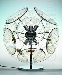 Настольная лампа ручной работы под лампы 12хЕ14 40W. Размеры: Н - 54см, диаметр - 48см.