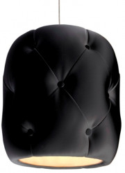 Подвесной светильник Chester S (black leather) под лампу 1хЕ27 42W max. Обтянут черной или белой кожей. Размеры, см: высота - 42; диаметр - 40. Максимальная длина подвеса: 150 или 250см