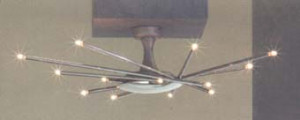 Светильник потолочный цвет арматуры хром матовый под лампу 7х10W 7х5W