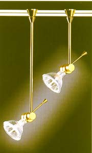 Прожектор для токовых шин L 160 mm цвет золото под лампу 1хGU5 3 50W