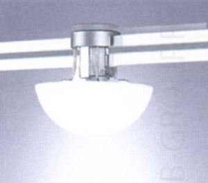 Светильник для крепления на токовую шину стекло белое мат под лампу 1xQT10 20W
