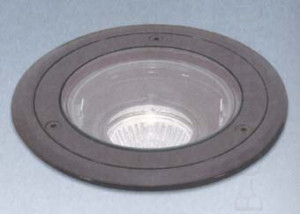 Светильник в пол, встраиваемый регулируемый арматура серый металлик защитное стекло под лампу 1xQPAR CB16 50W IP67