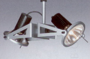 Светильник 1 фазный поворотный цвет арматуры белый под лампу 2xPAR30 100W