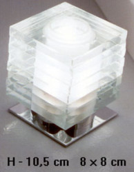 Лампа настольная Otto x otto L цвет арматуры хром плафон матовое прозрачное стекло под лампу 1хG9 75W