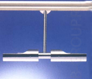 Прожектор арматура никель матовый хром под лампу 2хQT18 B15d 150W